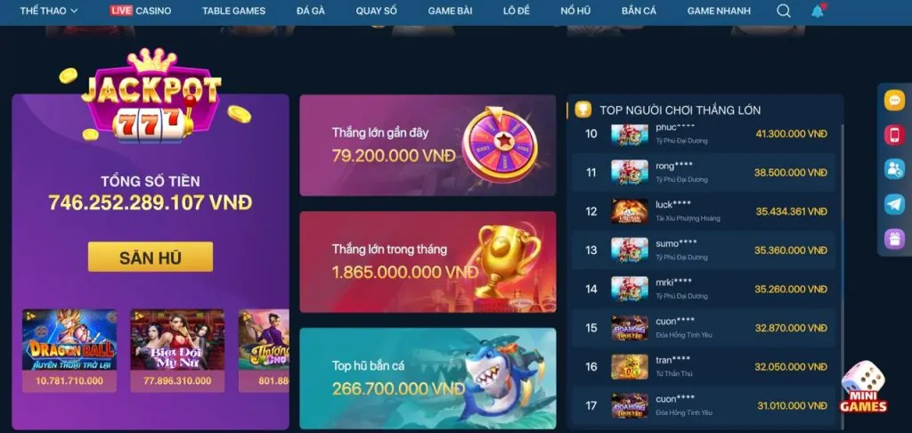 Trò chơi sòng bạc trực tuyến tại HJ88 Casino